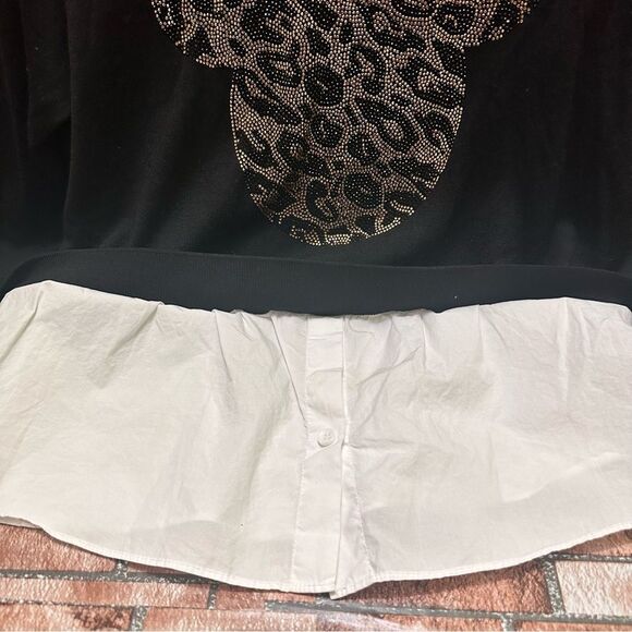 Feel Xaradu top Shirt long sleeve leopard Minnie Mouse face size 6 - Picture 7 of 10